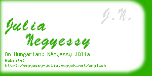 julia negyessy business card