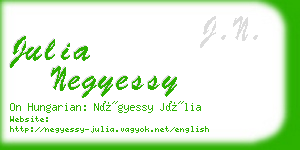 julia negyessy business card